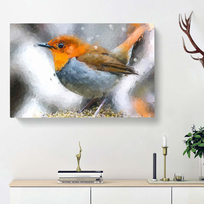Charming Rob In Bird - Wrapped Canvas
