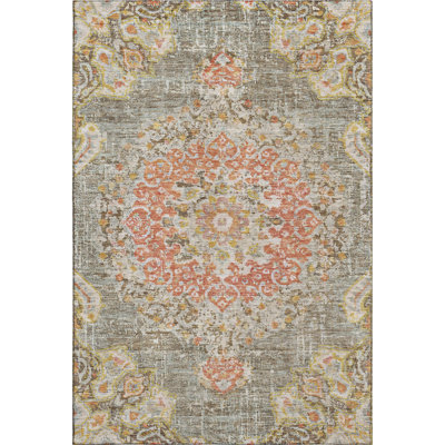 Premium Machine Washable Kelton AMF1236 Global Rug