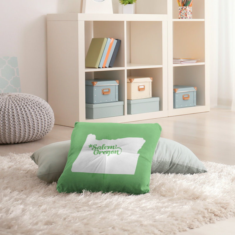Coussin de plancher touffeté, 30 po x 30 po, Vert, Salem