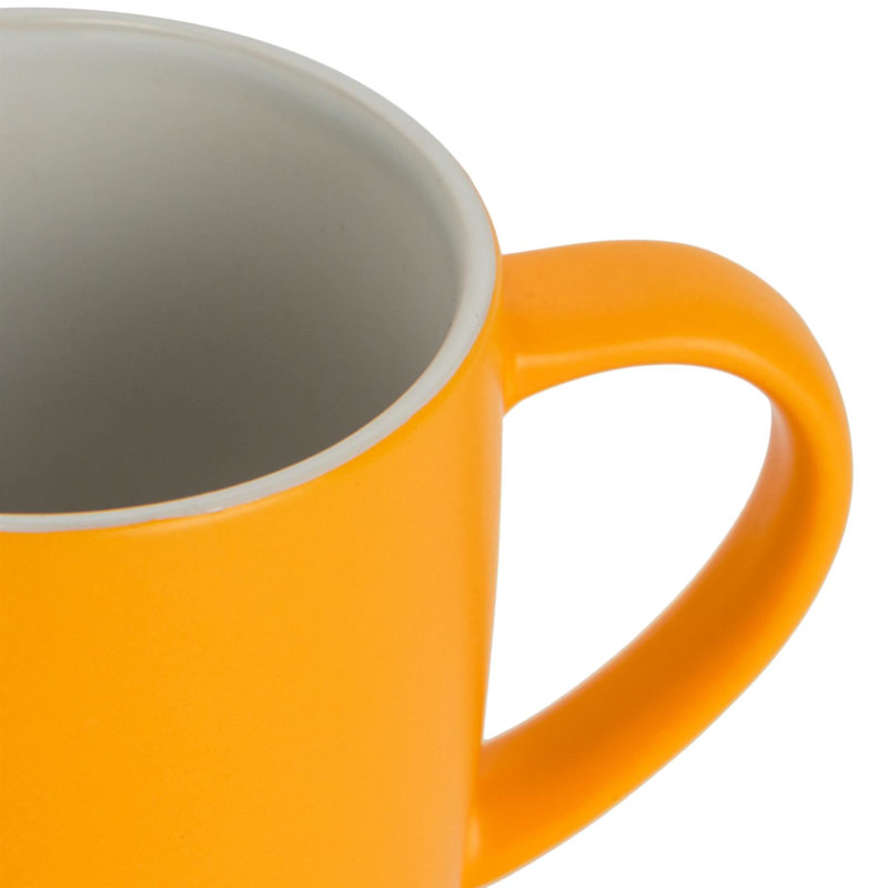 Argon Tableware - Matt Coloured Coffee Mugs - 350ml - Pack of 4, Yellow