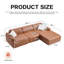 Modern Pu Leather Sectionals, Convertible And Spacious For Living Room