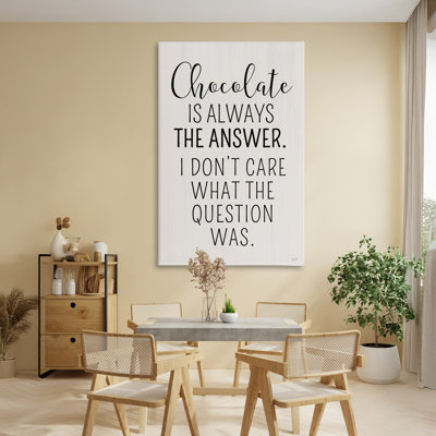 Chocolate Is Always The Answer Canvas, design by Lux + Me Designs
