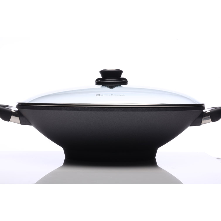 Swiss Diamond 14'' Non-Stick Aluminum Wok with Lid