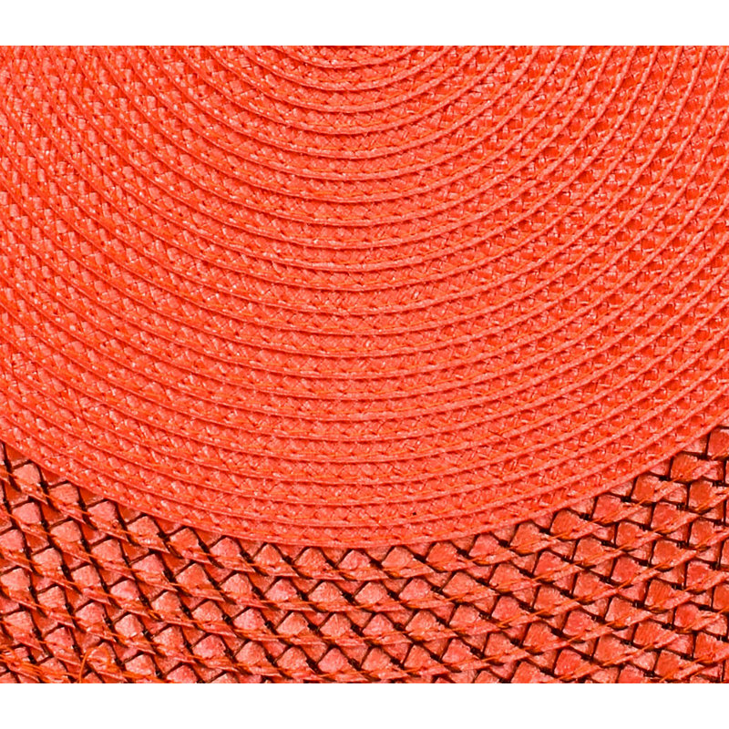 Ensemble de napperons tressés ronds 15 pouces Rome 4 pièces, Orange