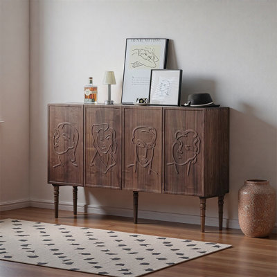 American style carved living room shoe cabinet