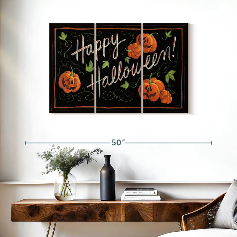 Lelend Happy Halloween Jack O Lanterns, 24" H x 38" W
