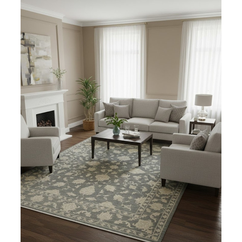 Tapis oriental en laine Elanas, Rectangle 9 pi 11 po x 13 pi 10 po