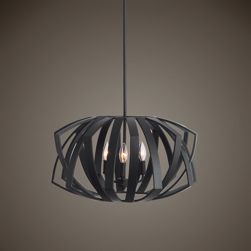 Luminaire suspendu géométrique à 3 lumières Safeera