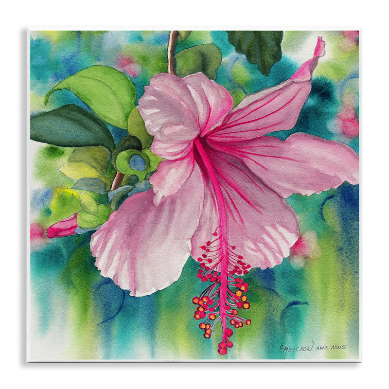 Hibiscus délicat, art mural, par Christine Reichow