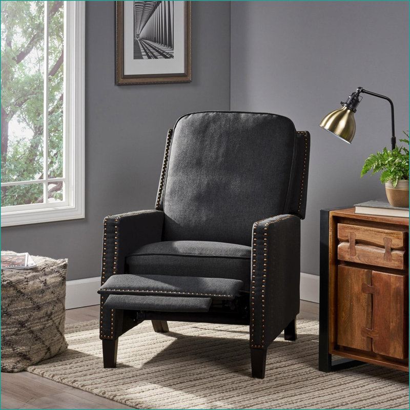 Fauteuils inclinables, fauteuil inclinable manuel de 27,5 po de largeur | Tissu gris foncé