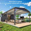 12'×23' Outdoor Storage Shed With Heavy Duty Metal Weather-Resistant Carport