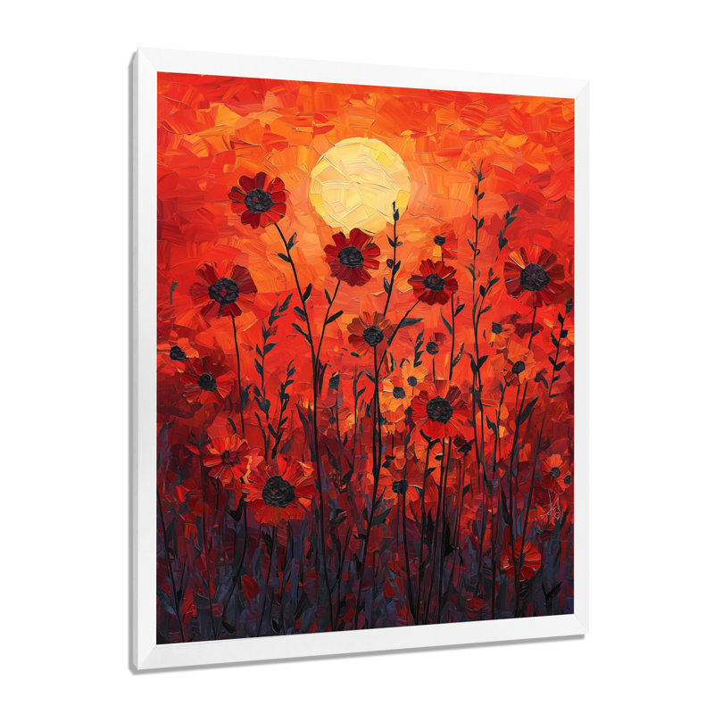 Beachley - Floral Canvas Art Print, H 20 po x l 12 po, Reproduction encadrée d'une seule photo, Blanc