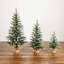 2Ft. 3Ft. 4Ft. Artificial Snowed Balsam Fir Christmas Tree In Burlap Wrapped Base - Set Of 3