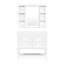Ensemble de meuble-lavabo et armoire à pharmacie, 4 tiroirs, tablette supplémentaire, lavabo en céramique avec armoire, peinture imperméable-2120679370