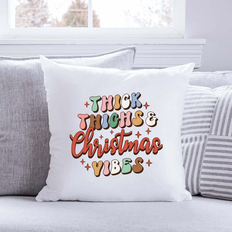Christmas-1_4 Reversible Throw Pillow, 14" x 14"