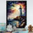 Impression noire sur toile encadrée sélectionné