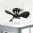 FIMEI 24” Straight 3 Blades Flush Mount Modern Ceiling Fan with Dimmable LED Light Kit,RC,Reversible Blades,6 Speeds-1346383929