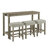 Bar Sofa Table With Power Outlet, 4 Piece Bar Table And Chair Set With Upholstered Stools-981245868-981245859