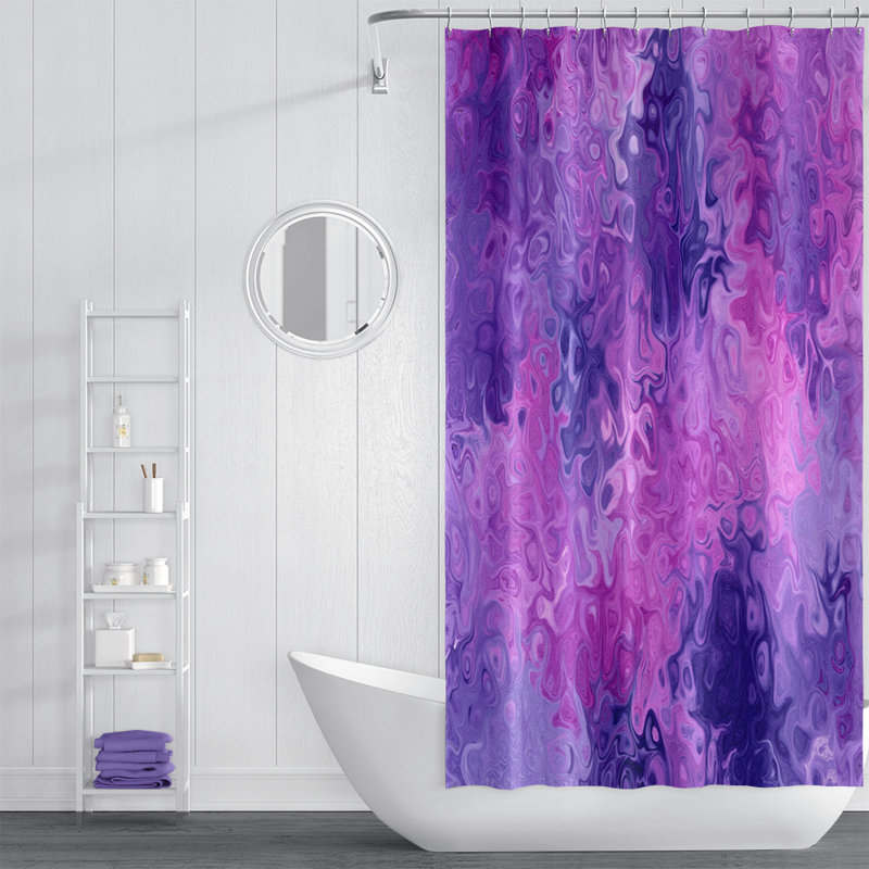 Rideau de douche simple abstrait, H 72 po x l 70 po