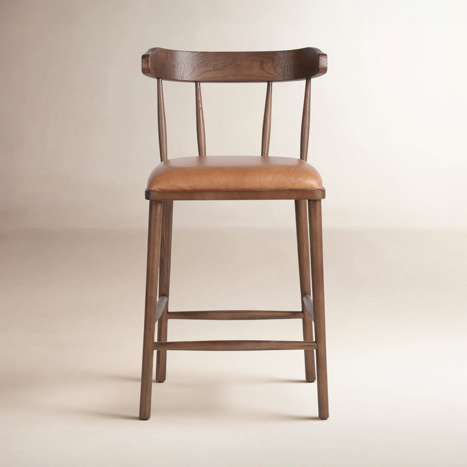 Waverly 27" Bar Stool, Chaps Saddle, Dark Brown