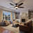 54'' Dimmable Ceiling Fan With Lights And Remote Control, 3CCT Reversible DC Motor, 6-Speed Timer Ceiling Fan