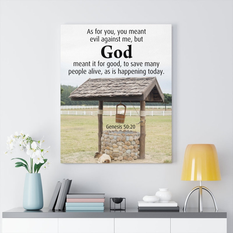 God Meant It Genesis 50:20 - Wrapped Canvas Print, 61cm H x 46cm W