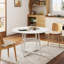 Round Metal Base Dining Table-611522175-611522172