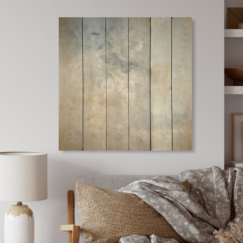 Gris et beige, art moderne moderne - Art mural moderne en bois - Bois de pin naturel, H 30 po x l 30 po x P 1 po
