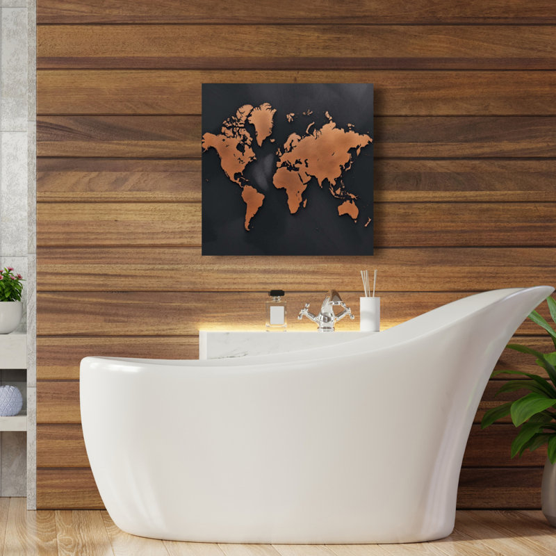 «Rusted Map», impression sur toile | Art mural Home Decor