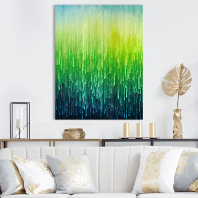 «Green Color Code» - art mural toile arc-en-ciel