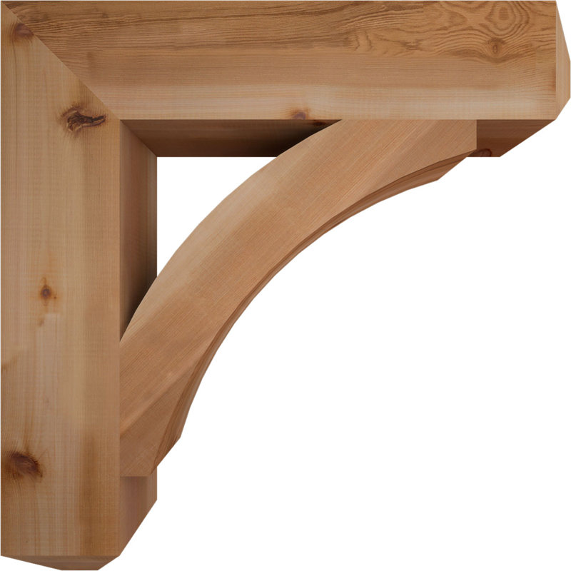 Thorton Craftsman Bracket, Western Red Cedar (Smooth), 30" H x 6" W x 30" D