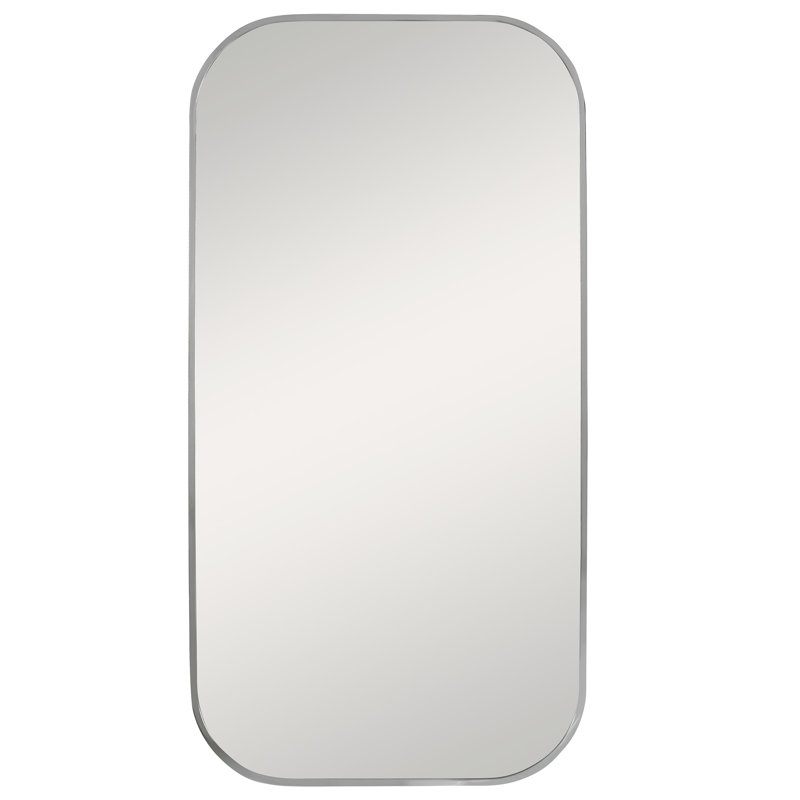 Atqiya Metal Rectangle Wall Mirror, Nickel