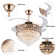 42" Crystal Ceiling Fan With Light 6 Speeds  LED Kits Included