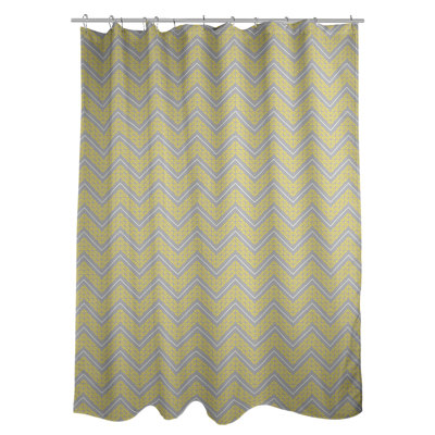 Rideau de douche simple à chevrons à la main classic