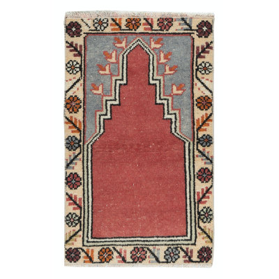 Handmade Rug, Vintage Turkish Prayer Rug, Decorative Prayer Mat