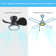 Laurenzo 22'' Blade LED Flush Mount Ceiling Fan with Remote Control and Light Kit Included
