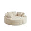 Fauteuil inclinable convertible rond 78,5 po avec coussin pour le cou et canapé-lit 2 en 1-133054762