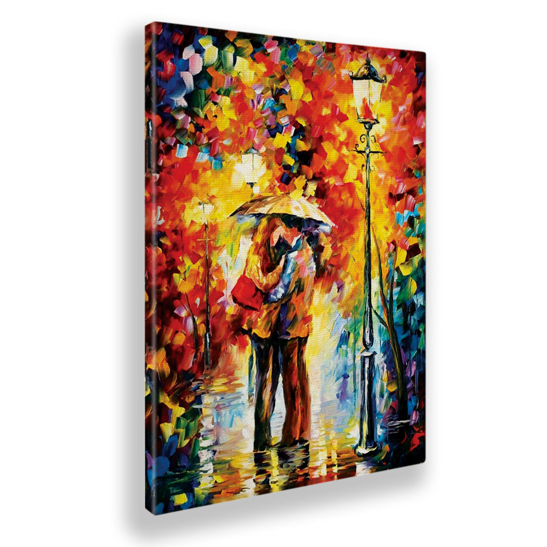 Leinwandbild Kiss Under The Rain von Leonid Afremov