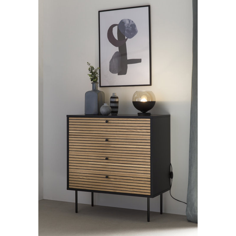 Cheesman 80 cm W Chest of 4 Drawers