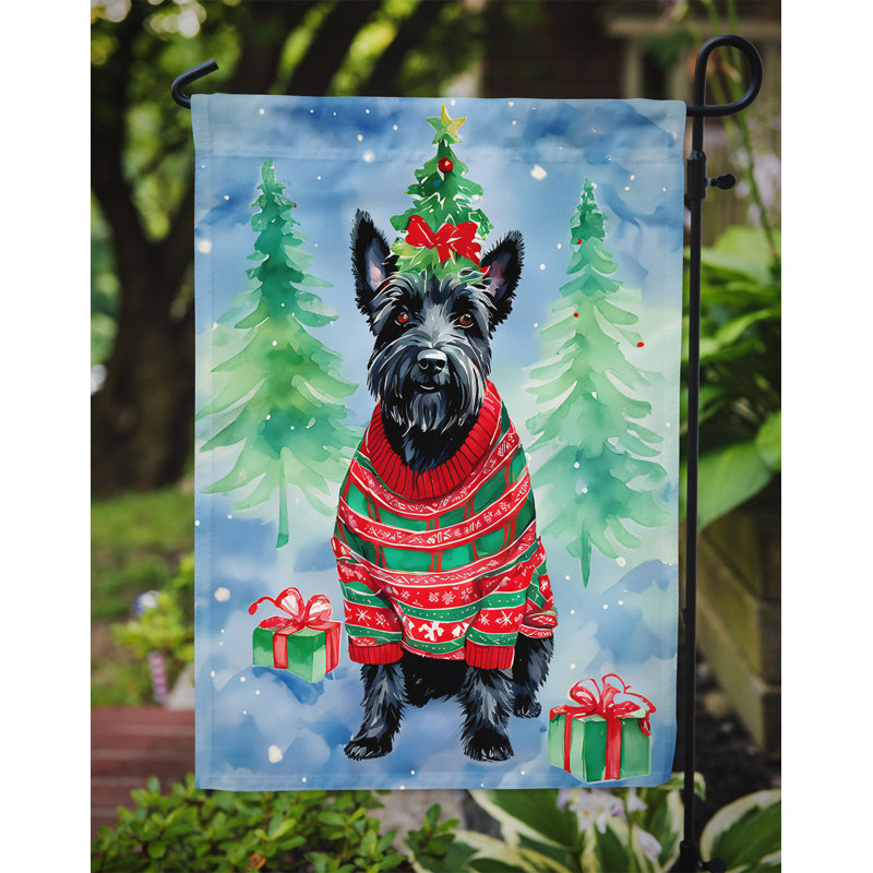 Double Sided Polyester Christmas, 15.5" H x 11.25" W