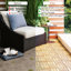 20 pièces de carreaux de terrasse imbriqués à carreaux, 12 po x 12 po, plancher de bois franc d'acacia jaune carré pour patio, balcon, bord de piscine, jardin, porche-125492303