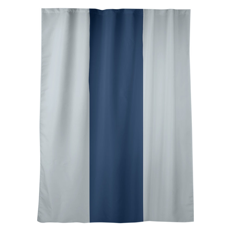Room Darkening Curtain Single Panel, Seattle Baseball Silver/Navy Blue/Metallic Silver