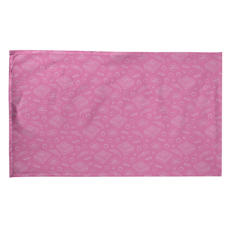 Torchon à motif de couleur pizza background, Polyester sergé, Rose