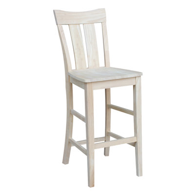 Hermelinda Solid Wood Counter Stool