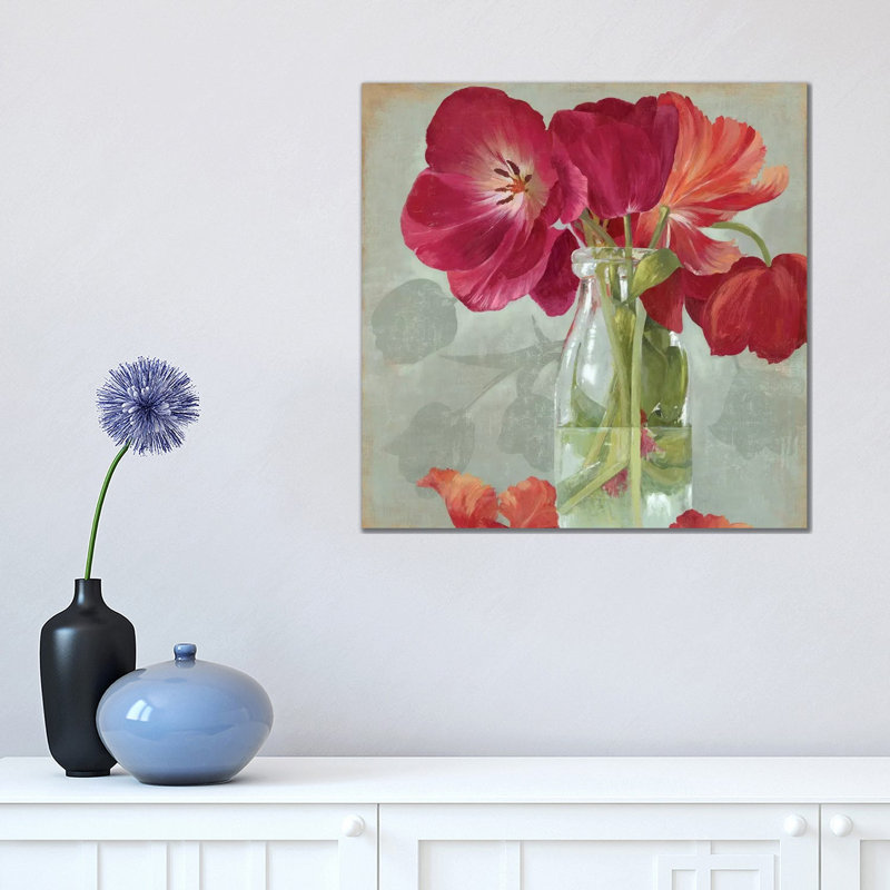 Glass Flowers II - Wrapped Canvas Painting