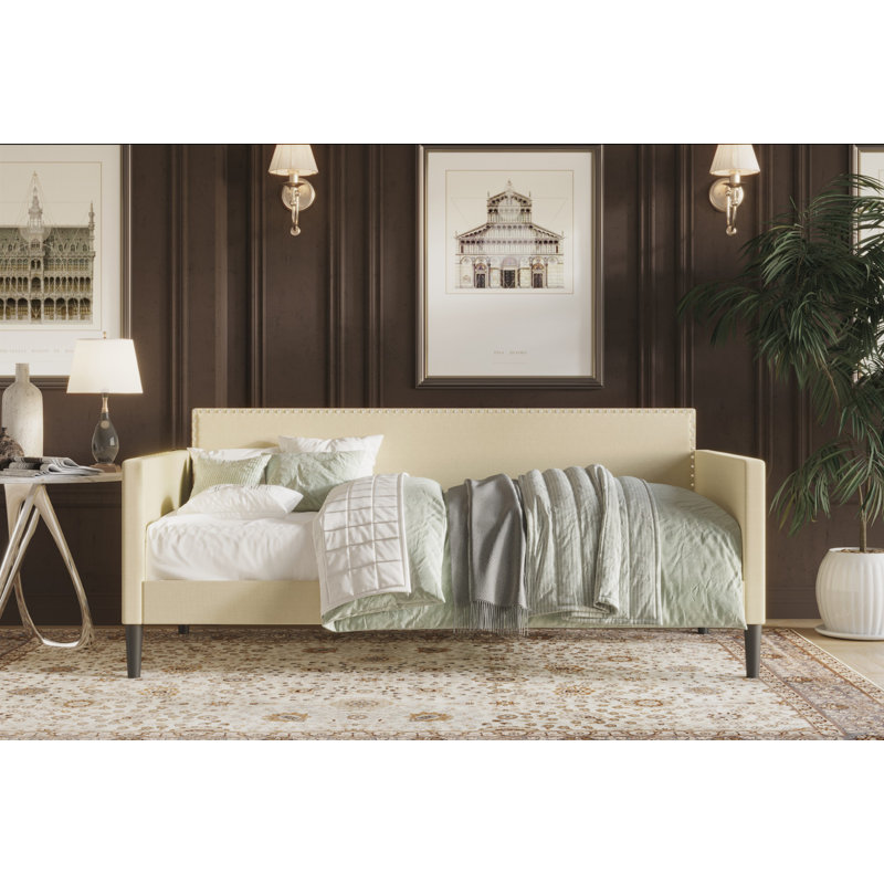 Upholstered Daybed, Beige