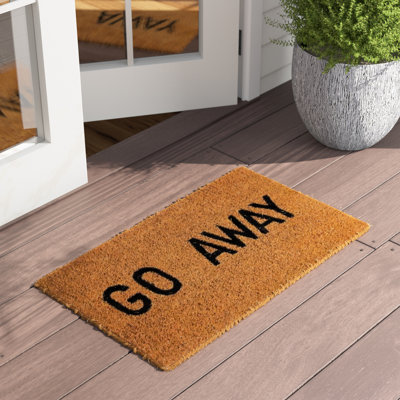 Tapis de porte d'extérieur Imani Go Away 27 po x 16 po