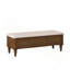 Banc multifonctionnel avec repose-pieds avec charnières de sécurité et siège en lin pour le salon de la chambre à coucher-128632752