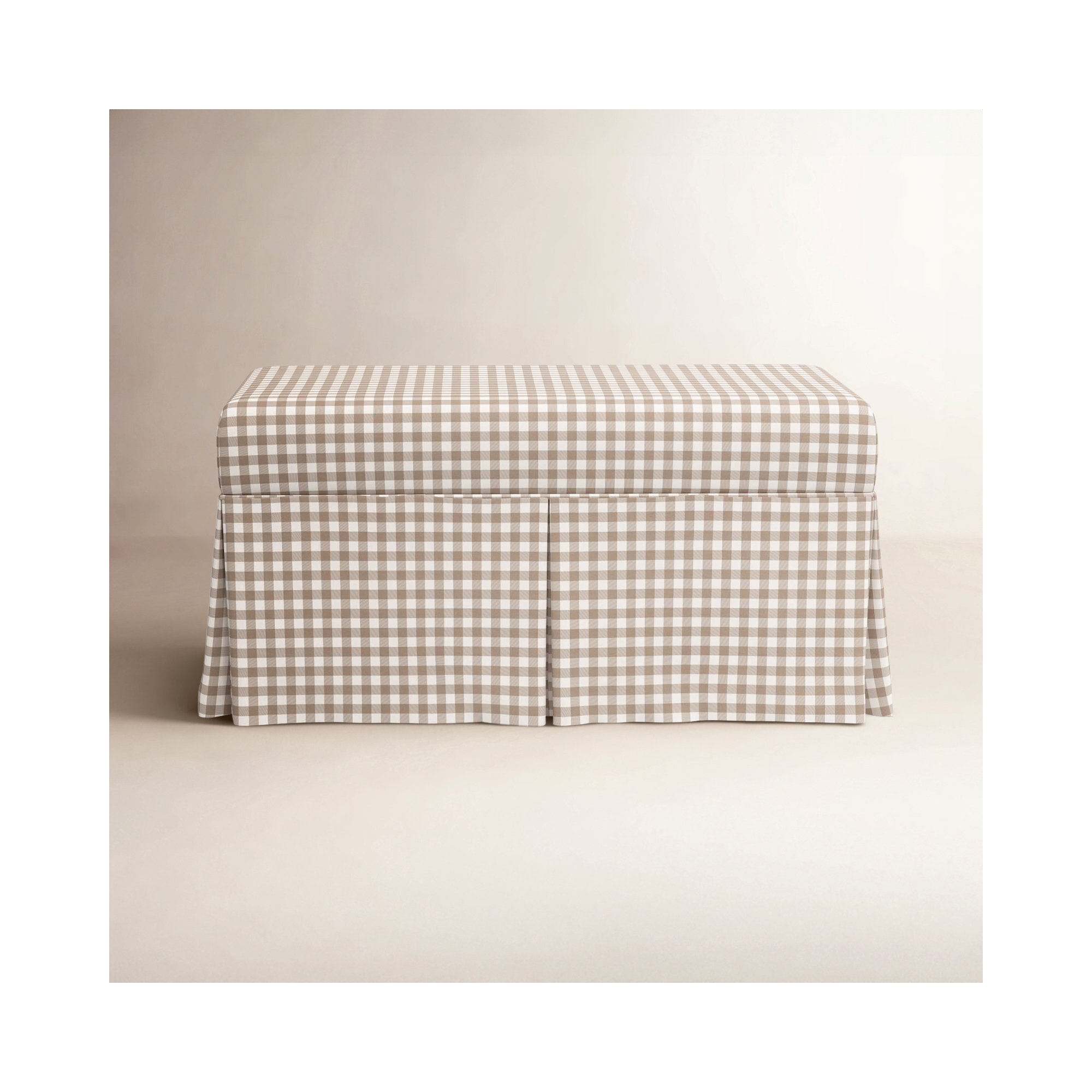 Chaplin Storage Bench, Classic Gingham Tan