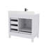 Meuble-lavabo simple 36 po avec plateau en quartz blanc Rooh-101808768-101808771